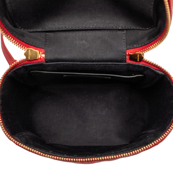 Pre-Loved Saint Laurent Grain de Poudre Quilted 80s Vanity Bag - Picture 4 of 7